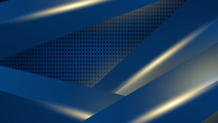 Golden lines on blue background