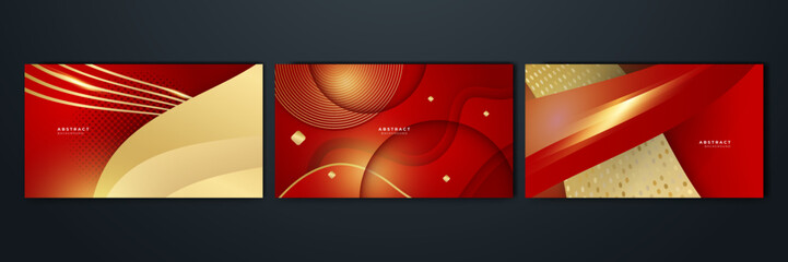 Abstract red and gold luxury background