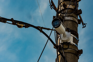 CCTV security cameras or smart cameras, which are public surveillance systems, can record video day...