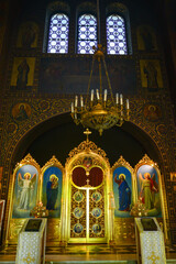 Innnenansicht der orthodoxen Kirche in Vevey,  Distrikt Riviera-Pays-d’Enhaut im Kanton Waadt...