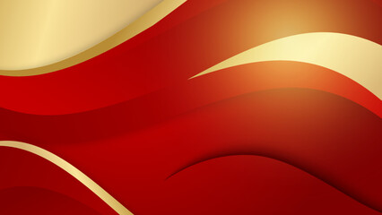 Abstract red and gold luxury background