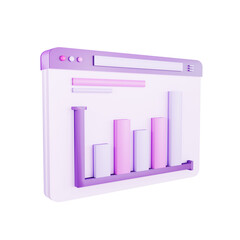 3D Design Icon Dashboard Data Illustration Business 