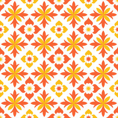 Orange and yellow abstract seamless pattern.