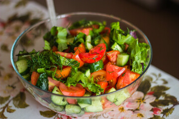 salad with vegetables