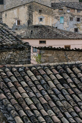 tejados tipicos, Abizanda ,, Provincia de Huesca, Comunidad Autónoma de Aragón, cordillera de los Pirineos, Spain, europe