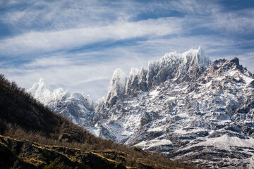 Punta Bariloche, 2600 metros, Cerro Paine valle del lago Grey, trekking W, Parque nacional Torres del Paine,Patagonia, República de Chile,América del Sur