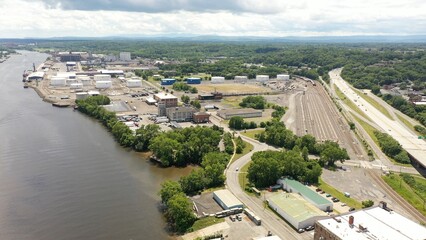 Port of Albany New York shipping transportation on the Hudson River