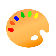 パレットと絵の具