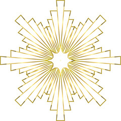 Obraz premium gold circle art deco style