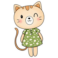 Cute cat cartoon design character