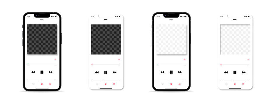 Zdolbuniv, Ukraine - August 11, 2022: Apple music. App music. App interface template on Apple Iphone mockup. Vector editorial illustration.