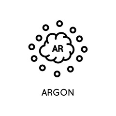 Argon Gas Vector Icon. Laser Welding, Arc Welding, Contact Welding, Manufacturing, Industry, Medicine, Fire Fighting, Products.