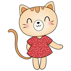 Cute cat cartoon design character