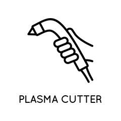 Plasma Cutter Icon. Vector sign in simple style isolated on white background.