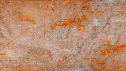 Old aged weathered rusty scratched grunge orange brown metal steel texture - Rust background