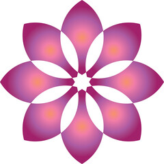 abstract color flower symbol