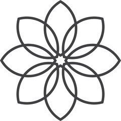 abstract line flower symbol