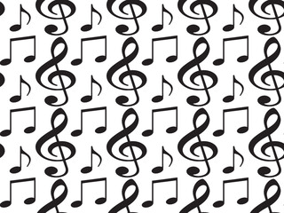 Seamless patterns. Fun shapes. Note Vector illustration