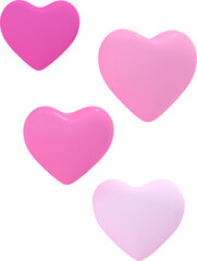 floating pink hearts