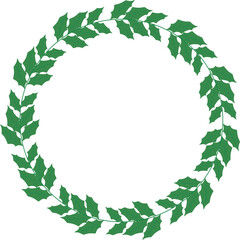 Fototapeta premium frame circle green leaves