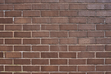 The texture of a neat brown stone. Smooth brickwork with brown smooth stone. The texture of the wall of the English house.