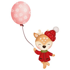 Cute reindeer cartoon design character 