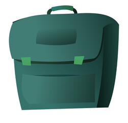 Suitcase in cartoon style. Bag for carrying luggage and traveling.Isolated on a white background. Vector.