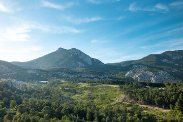 Beautiful Turkish mountains at sunset