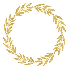 Luxury gold wreath frame 