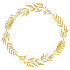 Luxury gold wreath frame 