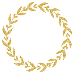 Luxury gold wreath frame 