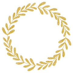 Luxury gold wreath frame 