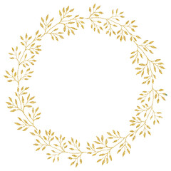 Obraz premium Luxury gold wreath frame 