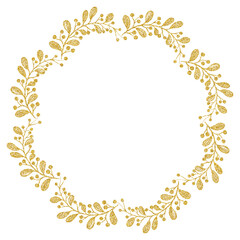 Luxury gold wreath frame 