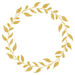 Luxury gold wreath frame 