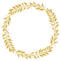 Luxury gold wreath frame 