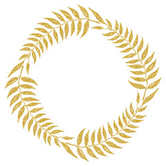 Luxury gold wreath frame 