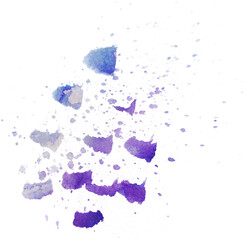 blue and purple watercolor stain brush stroke frame isolated ,blue and purple watercolor png file clipart