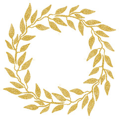 Luxury gold wreath frame 