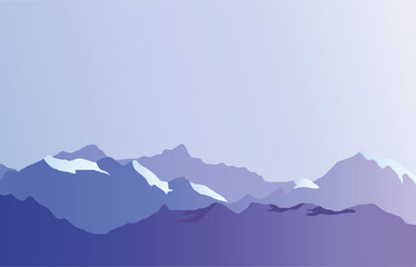 beautiful mountain landscape. purple andes at sunset, green slopes, warm and rich shades