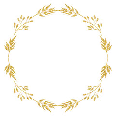 Luxury gold wreath frame 