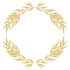 Luxury gold wreath frame 