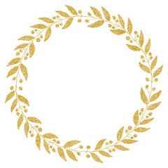 Luxury gold wreath frame 