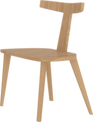 wood chair , Four-legged chair with beech wood pattern, light brown