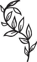 handwritten leaf pattern