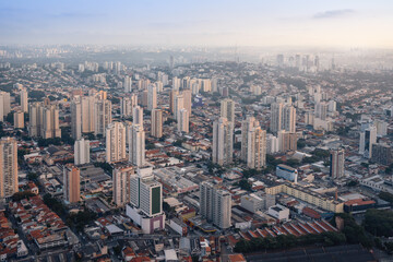 Fototapeta na wymiar Aerial View of Lapa and Vila Romana neighborhood - Sao Paulo, Brazil
