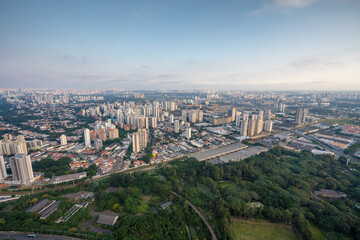 Fototapeta na wymiar Aerial View of Vila Leopoldina neighborhood - Sao Paulo, Brazil
