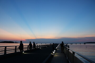 sunset at the pier