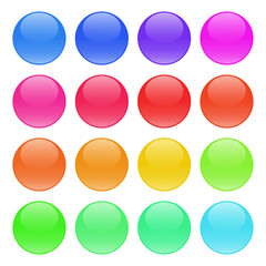  color 3d circle icon background for web or print design element
