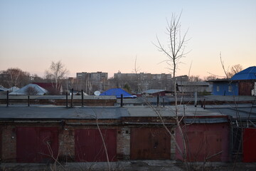 Obraz premium sunset in the city